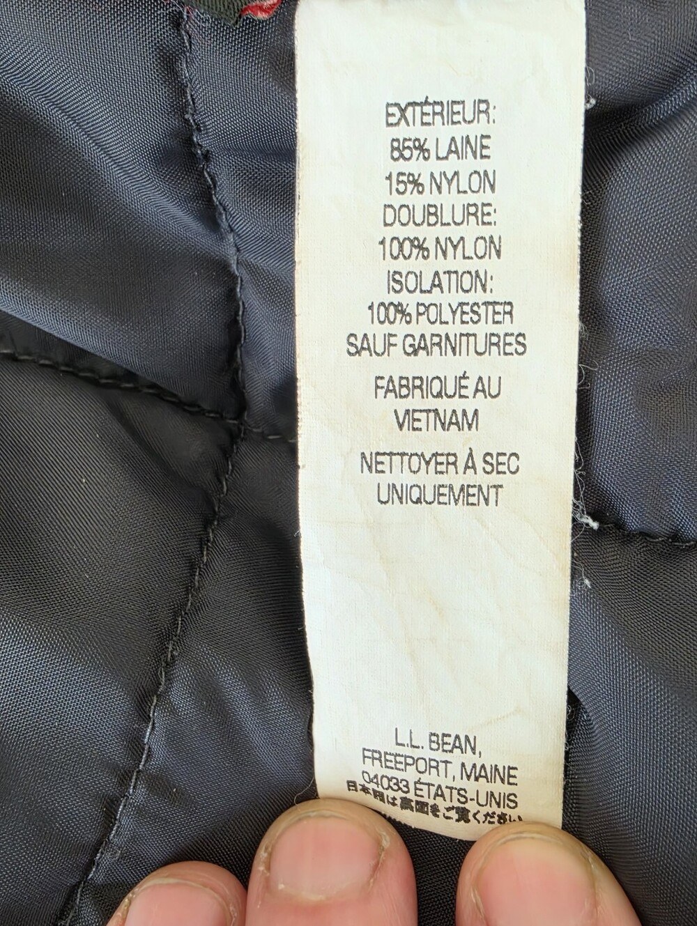 L.L. Bean Wool Camo Hunting Jacket Mens Large Insulated Field Coat Gorpcore - Picture 10 of 16